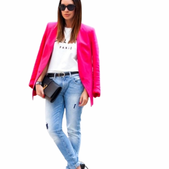 Zara Jackets & Blazers - Zara Hot Pink Blazer Jacket